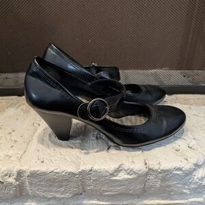 American Eagle Outfitters Black Strap Heels